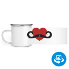 Кружка металлическая белая (круговая запечатка)