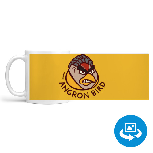 Кружка (круговая запечатка) с принтом Реально злая птица