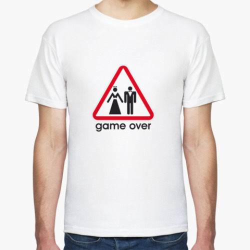 Футболка с принтом Game over