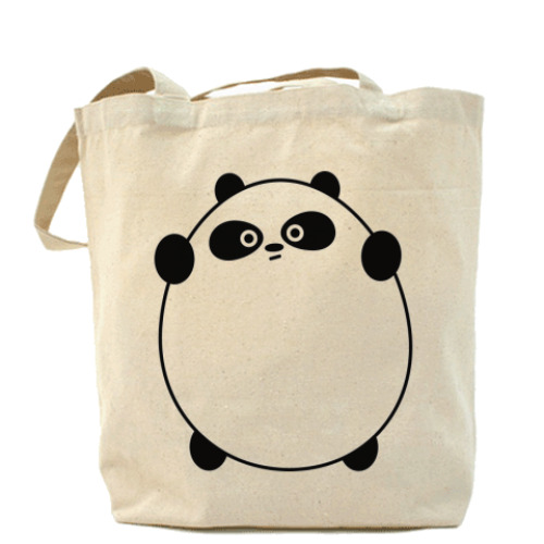 Сумка шоппер с принтом Яростно сонная панда