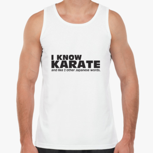 Майка с принтом I know karate