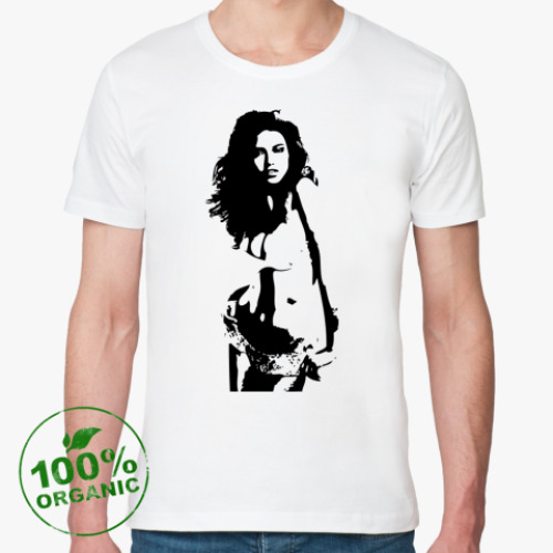 Футболка из органик-хлопка с принтом GIRL