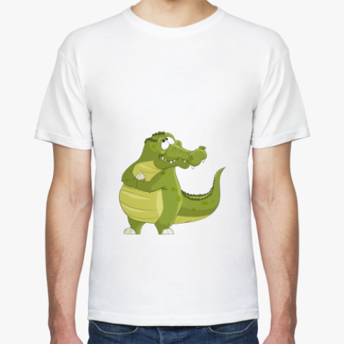 Футболка с принтом  Крокодил
