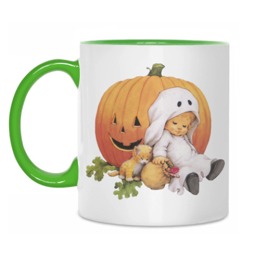 Кружка с принтом Под тыквой