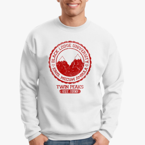 Свитшот с принтом Twin Peaks University символ