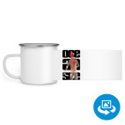 Кружка металлическая белая (круговая запечатка)