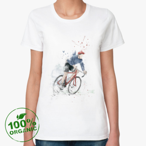 Женская футболка из органик-хлопка Я люблю свой велосипед