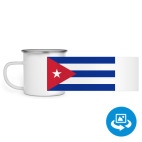 Кружка металлическая белая (круговая запечатка)