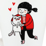 кот и девочка