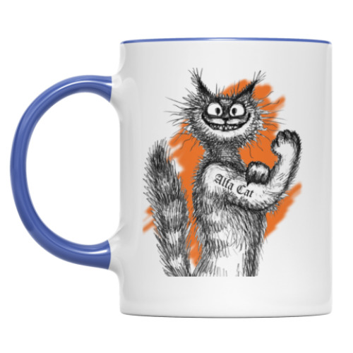 Кружка с принтом Альфа-Кот