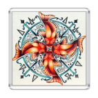 Магнит 6.5 x 6.5 см  Рыбы-калейдоскоп