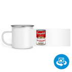 Кружка металлическая белая (круговая запечатка)