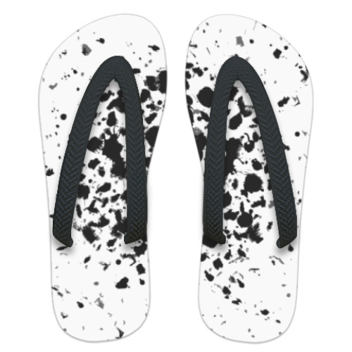 Шлепанцы (сланцы) с принтом Грязь