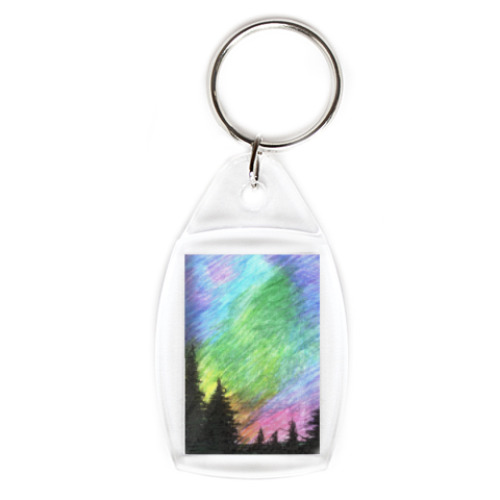 Брелок с принтом Лес и фантастическое небо