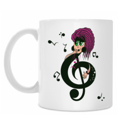 Кружка Неформалка скрипичный ключ