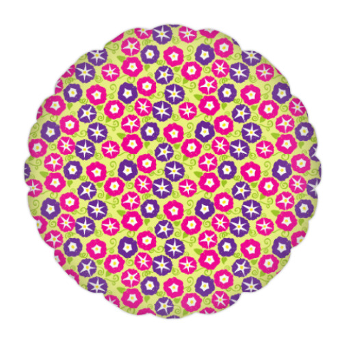 Подушка с принтом вьюнки