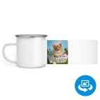 Кружка металлическая белая (круговая запечатка)