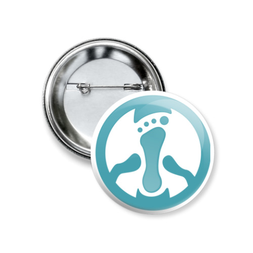 Значок 37мм с принтом хиппи