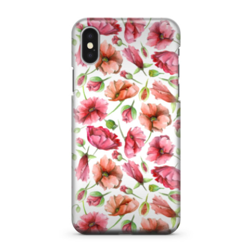 Чехол для iPhone X Цвета цветов или маковое поле