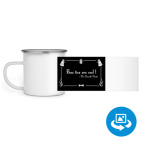 Кружка металлическая белая (круговая запечатка)