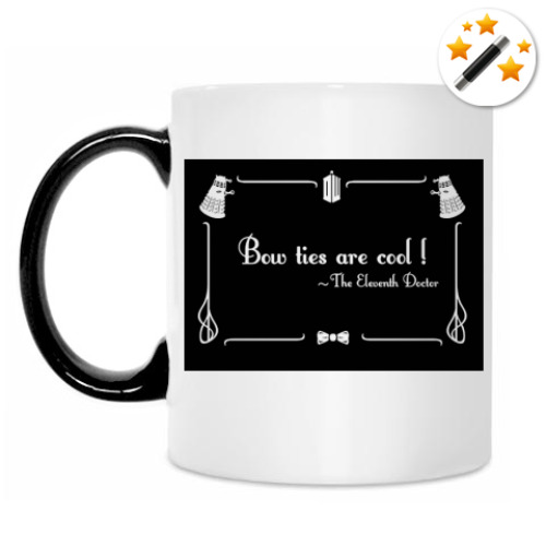 Кружка-хамелеон с принтом bow ties are cool