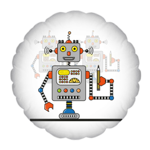 Подушка с принтом Робот