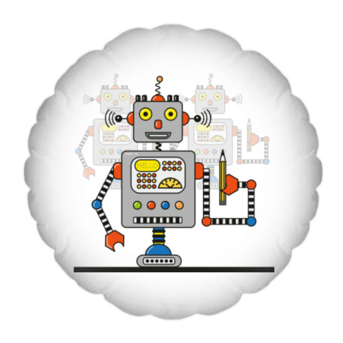 Подушка с принтом Робот