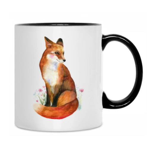 Кружка с принтом Лиса