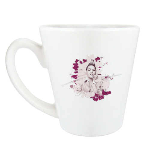 Чашка Латте с принтом пинк