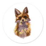 Лиса с гирляндой