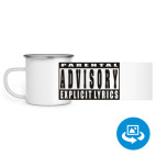 Кружка металлическая белая (круговая запечатка)