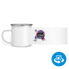 Кружка металлическая белая (круговая запечатка)