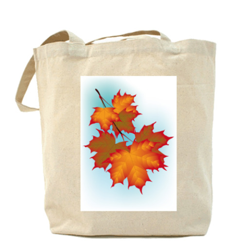 Сумка шоппер с принтом Золотая осень