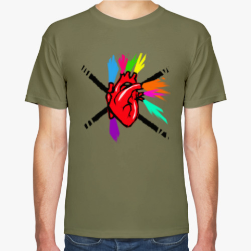 Футболка с принтом сердце