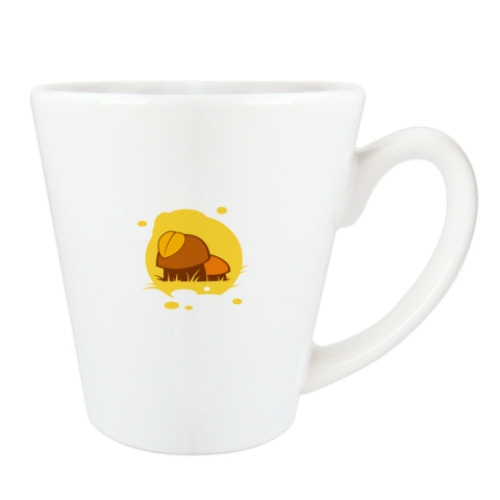 Чашка Латте с принтом осенний дракон