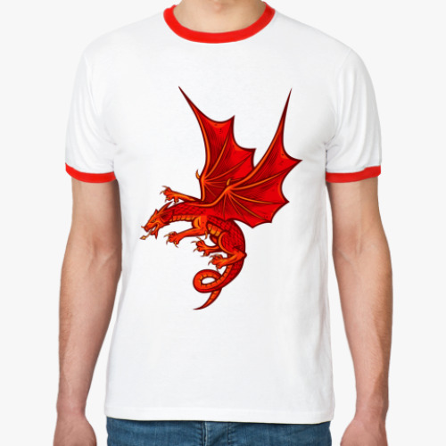 Футболка Ringer-T Красный дракон