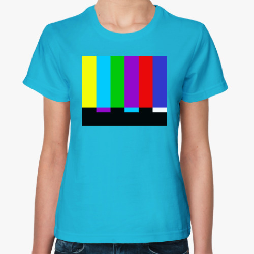 Женская футболка TV Test Pattern