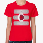 Классическая женская футболка Трипундра и бинду мехенди