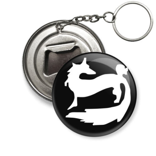 Брелок-открывашка с принтом Лисица