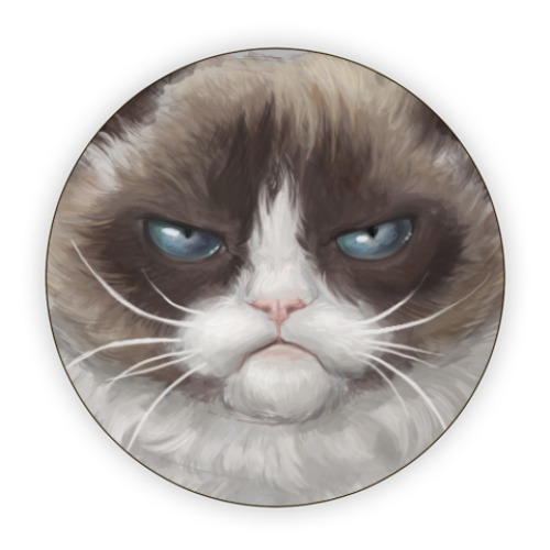 Костер (подставка под кружку) Grumpy Cat / Сердитый Кот