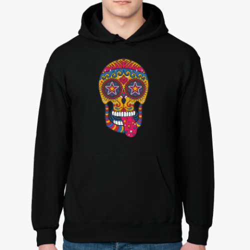 Толстовка худи с принтом Череп