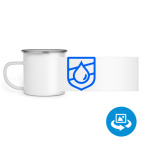 Кружка металлическая белая (круговая запечатка)