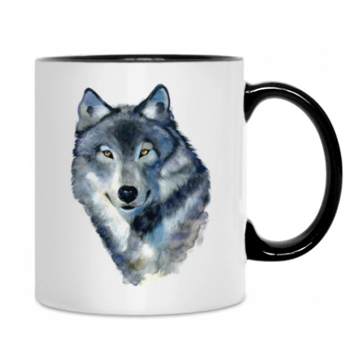 Кружка с принтом Волк