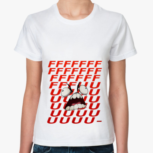 Классическая футболка с принтом FFFUUU