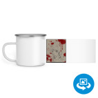 Кружка металлическая белая (круговая запечатка)