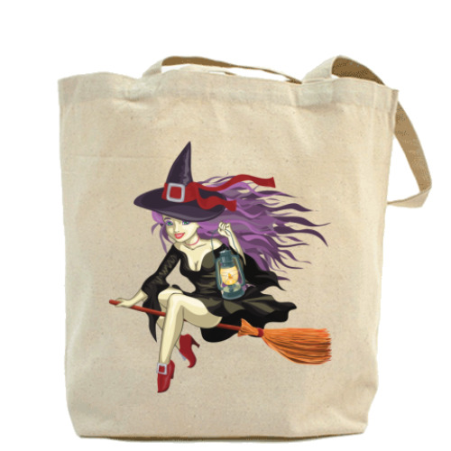Сумка шоппер с принтом Witch
