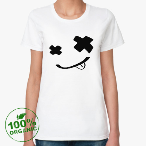 Женская футболка из органик-хлопка Смайлик (smile) nirvana