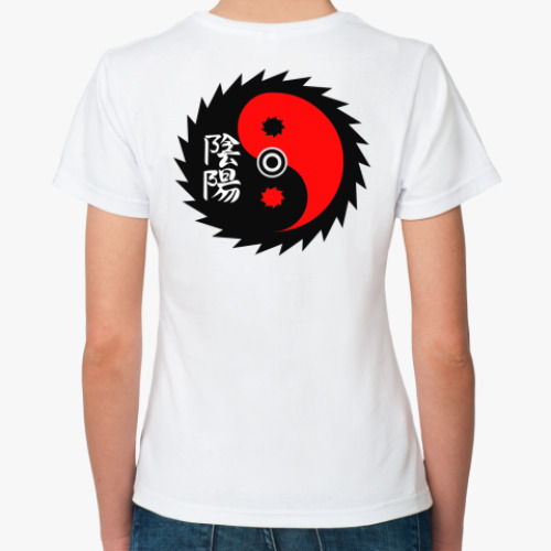 Классическая футболка с принтом  Инь Янь