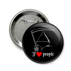 Значок 58 мм &#039;I love people&#039;