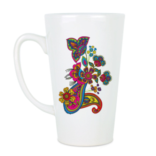 Чашка Латте с принтом Красивый узор